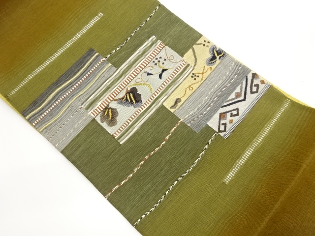 JAPANESE FUKURO OBI / REVERSIBLE / WOVEN FLOWER